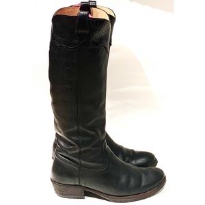 Frye blk leather tall boots size 8.5